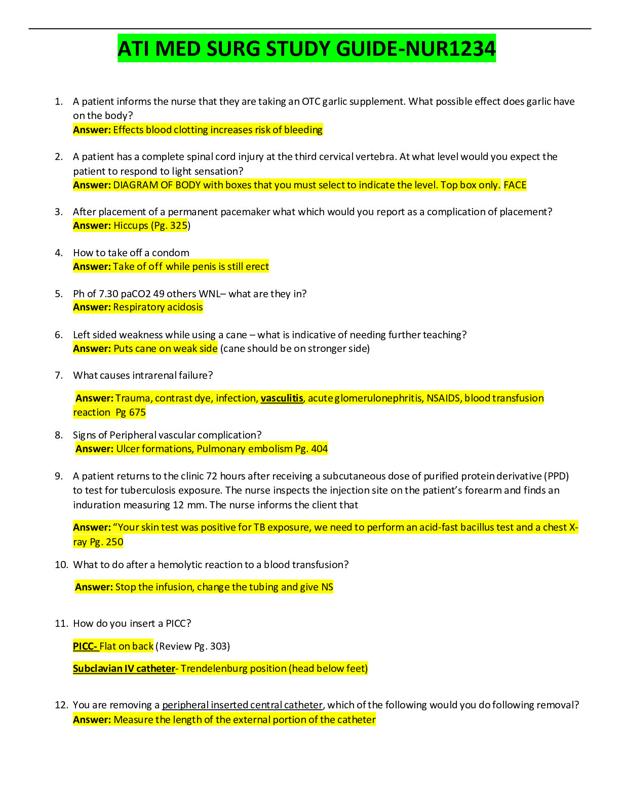 Preview image of ATI MED SURG STUDY GUIDE-NUR1234 document